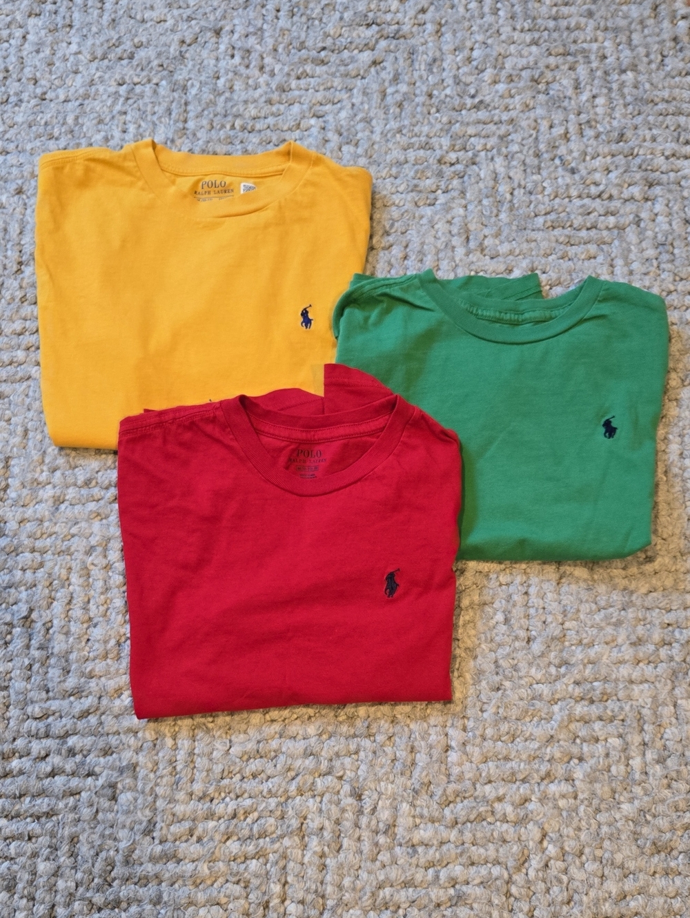 Set Of 3 Like New Polo T Shirts Size 10-12 Boys